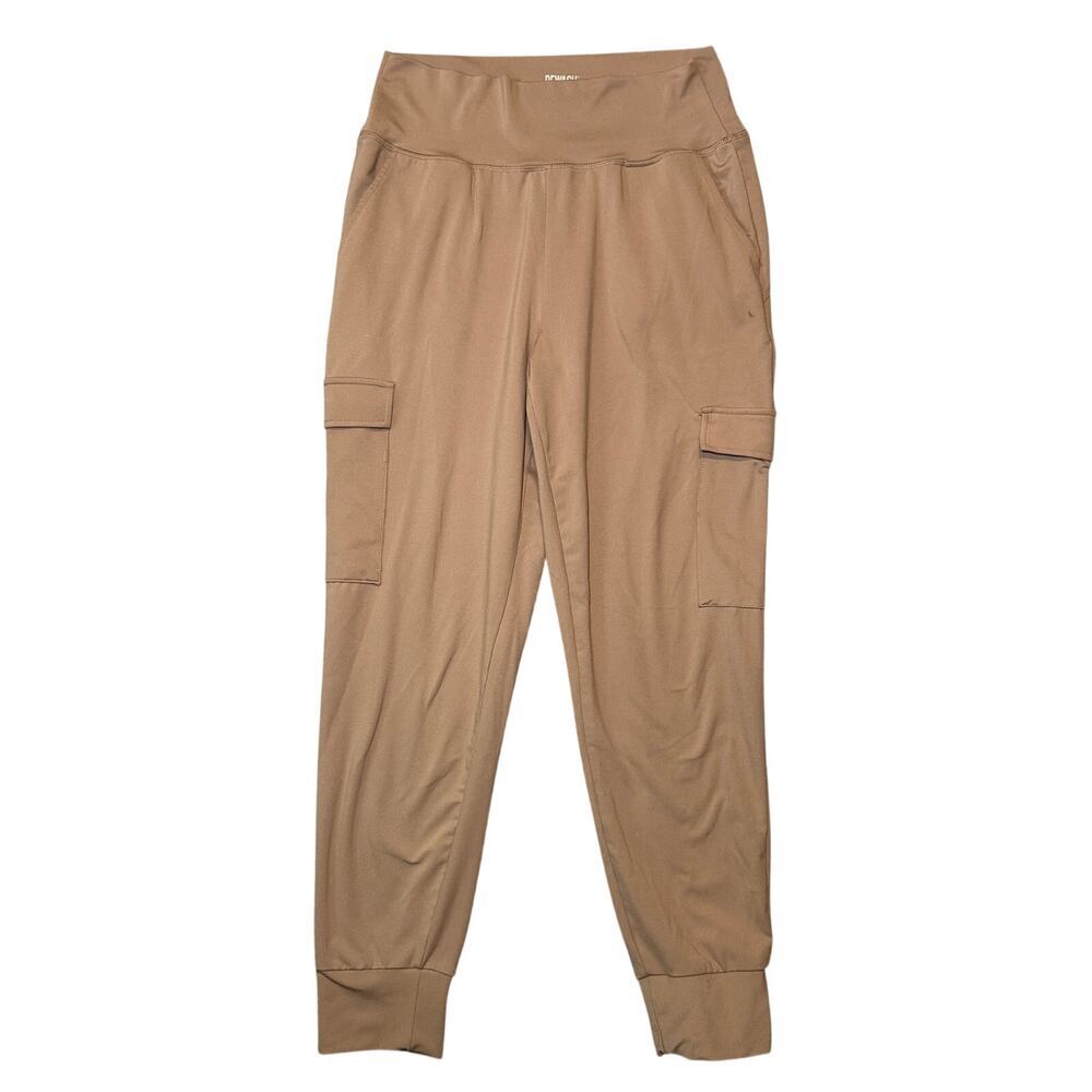 REWASH Women's M Cargo Pants Casual Blue Brown Knit Stretch